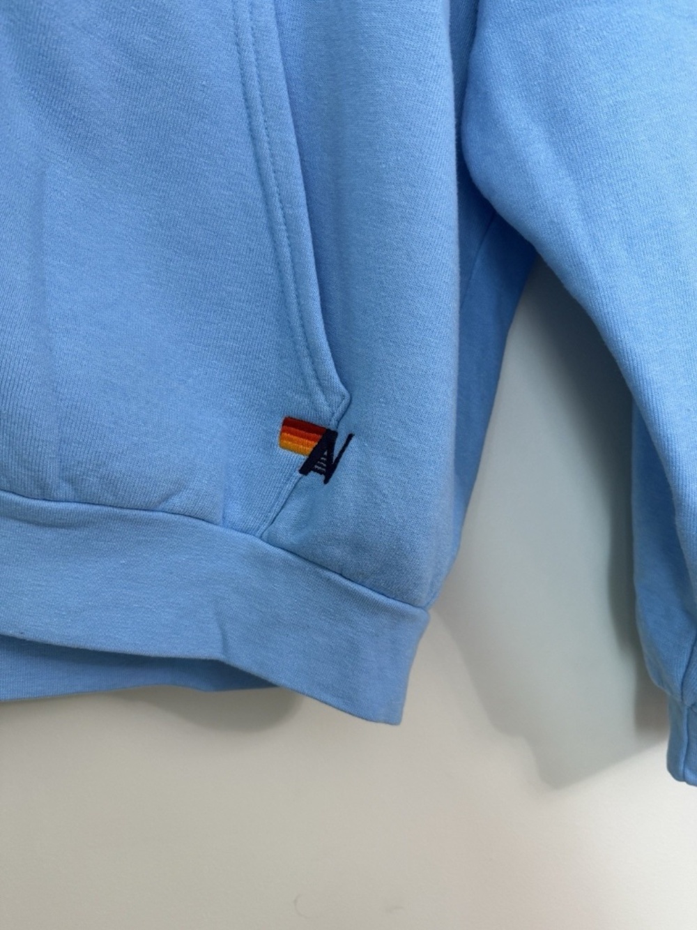 Aviator Nation 5 Stripe Relaxed Zip Hoodie & Sweatpants Set Sky Blue Size Large - Picture 5 of 14